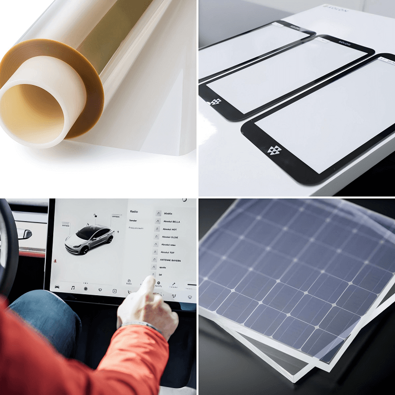 clear colorless polyimide film application